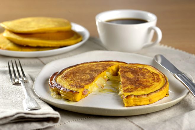 Panqueca tipo americana recheada