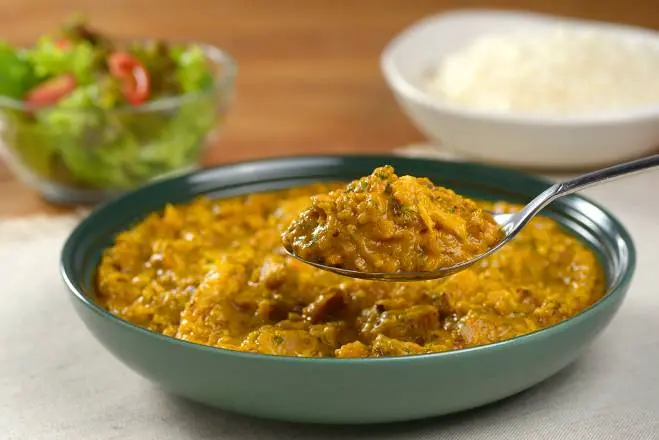 Purê de abóbora com frango