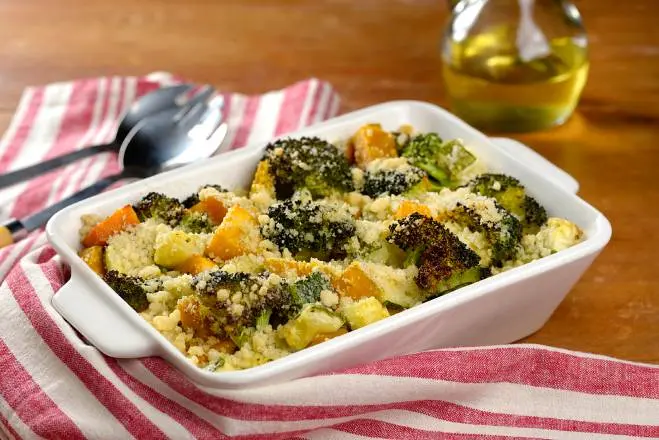 Vegetais assados com sódio reduzido